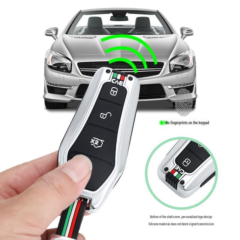 Metal Key Cover for BYD Qin Plus DM-i, Dolphin e2, Yuan, e6, and e3