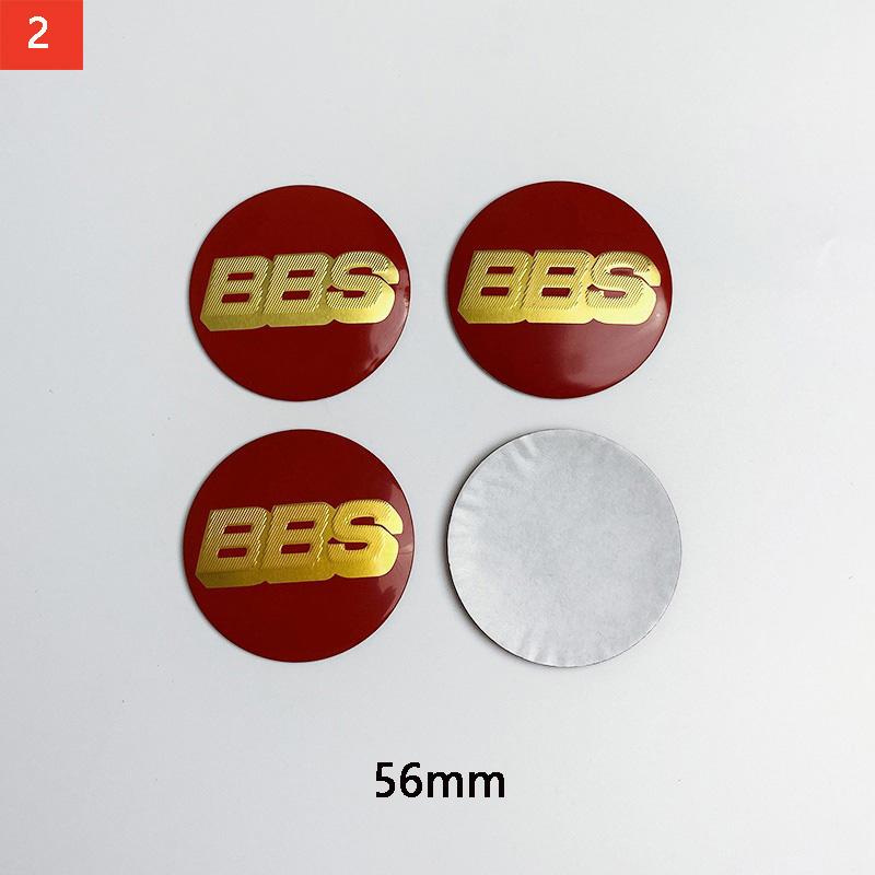 4PCS Automobile Hub Center Labeling 56mm/60mm/65mm/70mm for BBS Modified Vehicle Logo Decorative Tire Center Metal Sticker