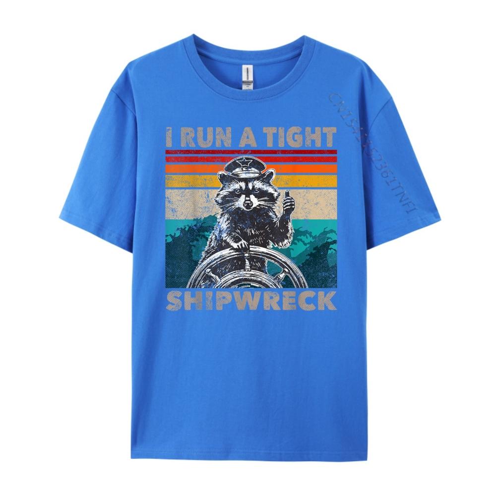 Gestisco un naufragio stretto Capitan Procione Divertente Vintage Carino T-shirt Oversize Regali da Uomo