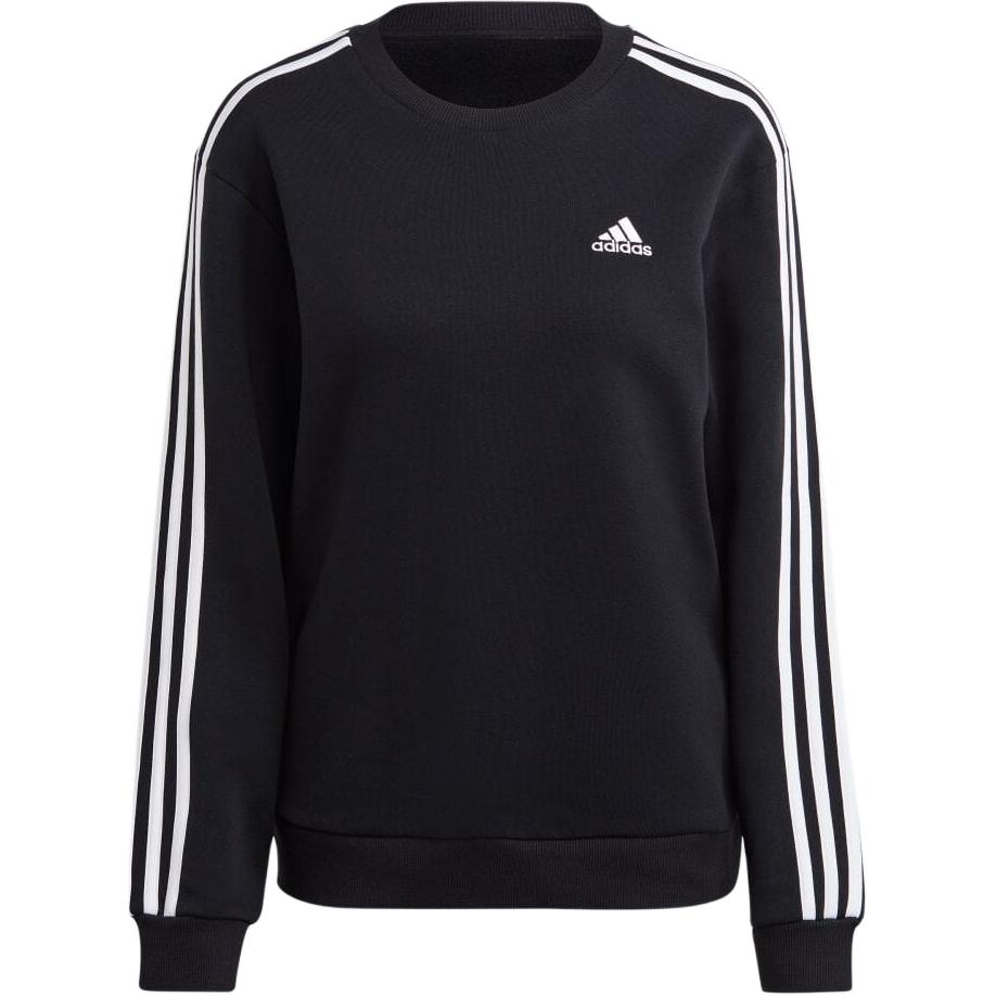 adidas Essentials 3-Stripes Fleece Sweatshirt Black Women s HZ5744 M