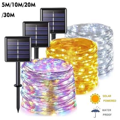 30 m/20/10/5 m Solární voděodolný LED světelný pás Venkovní věnecová lampa Zahradní víla Garland Řetězec Vánoční výzdoba Atmosféra Světlo
