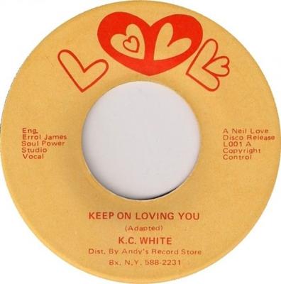 7-Zoll-Schallplatte KC. WEISS / K.C. ALL STARS - Keep On Loving You / Keep On Loving L001 Liebe 1977 US Reggae, Ska & Dub Gebraucht