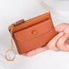 1PC  Fashion Women's Pu Leather Mini Short Wallet Zipper Coin Wallet Credit Card Keychain Wallet