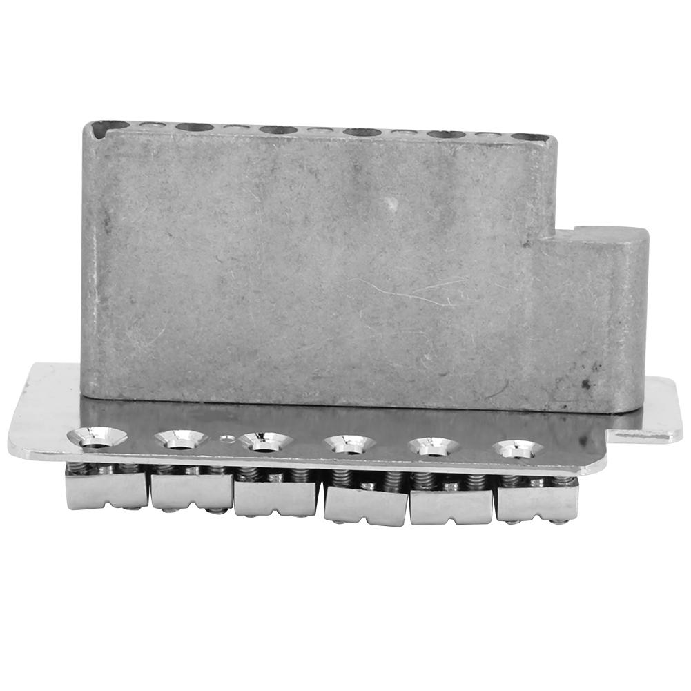 Electrical Guitar Tremolo Bridge for Stratocaster Style Guitar with Saddle(Silver)