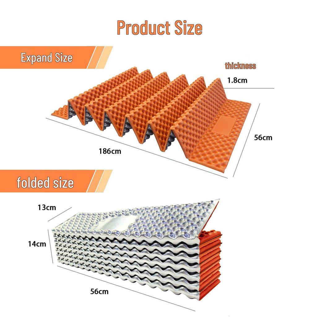Outdoor Egg Tray Folding Moisture-proof Camping Mat - Thickened Aluminum Film Portable Sleeping Pad