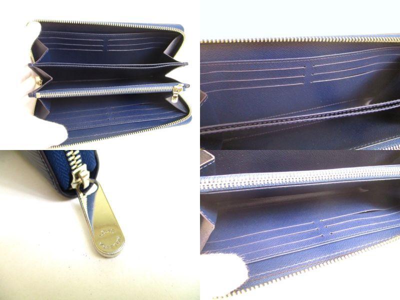 Originální LOUIS VUITTON Epi Tmavě modrá Kůže Kulatý Zip Zippy Peněženka #a190 Repasovaná