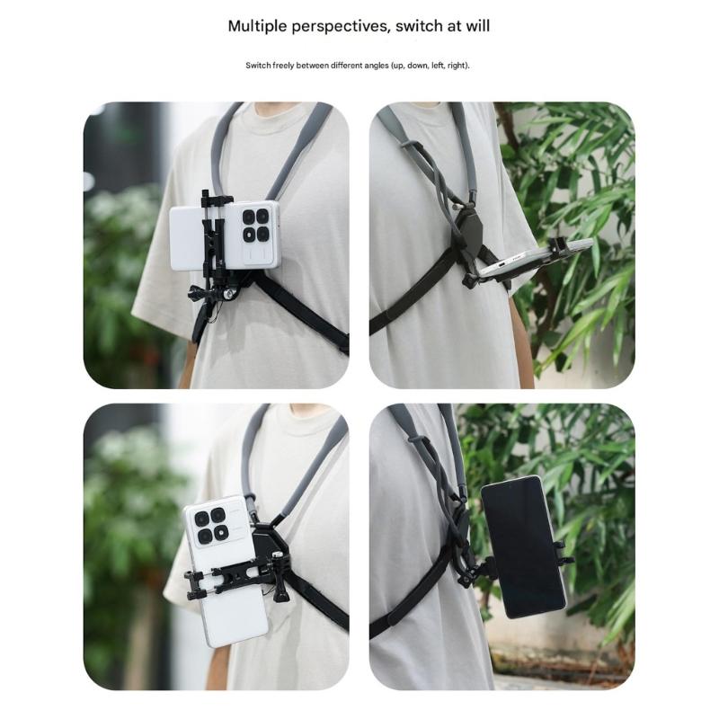 Adjustable Neck Strap Magnetic Chest Mount for ACTION 5/4/3 Cameras Quick Release Comfort Fit and Multi Angle Adjustment