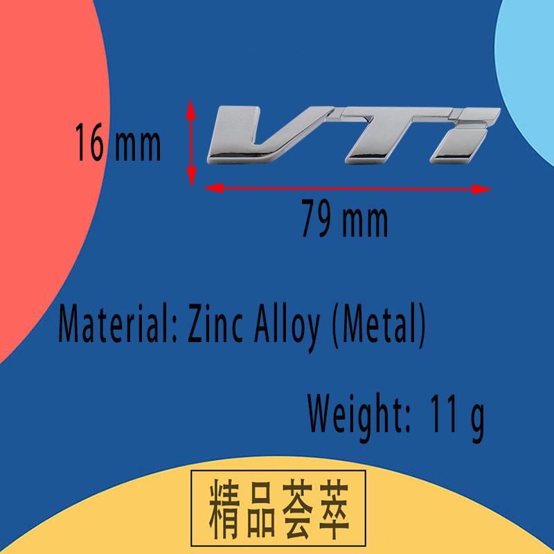 3D Premium VTI VT-I for car Hood Fender trunk Tail Rear Bonnet Nameplate Decal Emblem Badge Sticker