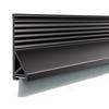 Door Brush Strip 100 Cm with Silicone Floor Seal for Wooden Aluminum Doors Noise and Dust Barrier Easy Installation