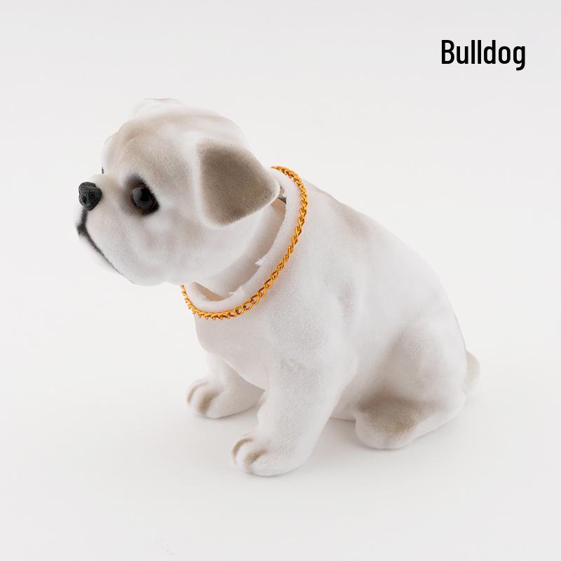 Resin Shaking Head Dog Figurine Car Ornament