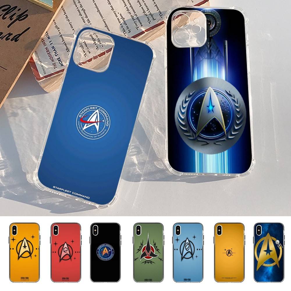 S-Star T-Trek For IPhone 11 12 13 14 15 16 17 Pro Max Plus Air Transparent Clear Shockproof Case