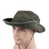 Wide Brim Outdoor Sun Protection Hat with Mesh Ventilation and Adjustable Chin Strap for Men and Women Camping Hiking
