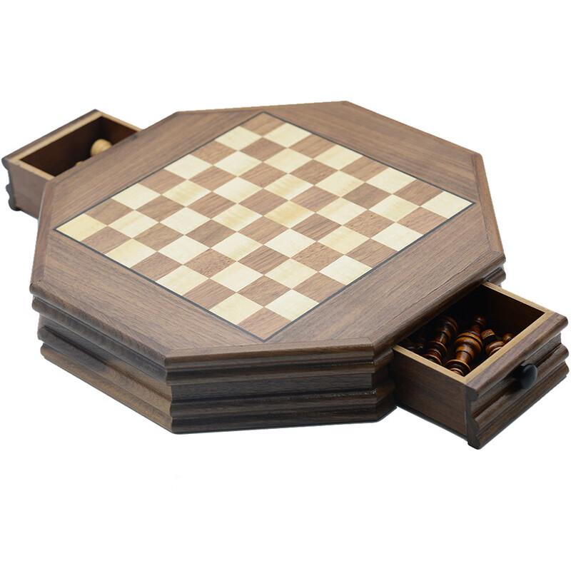 Деревянный восьмиугольный шахматный набор Brangdy