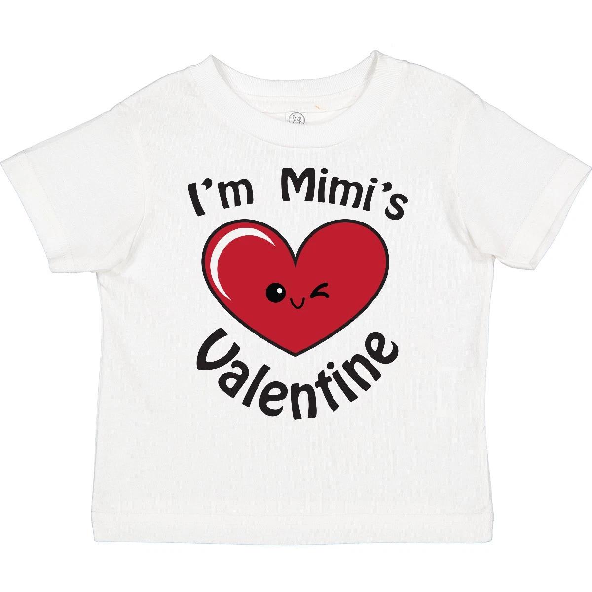 Inktastic I m Mimi s Valentine Toddler T-Shirt Mimi Heart Cute Kawaii Child Kid 120