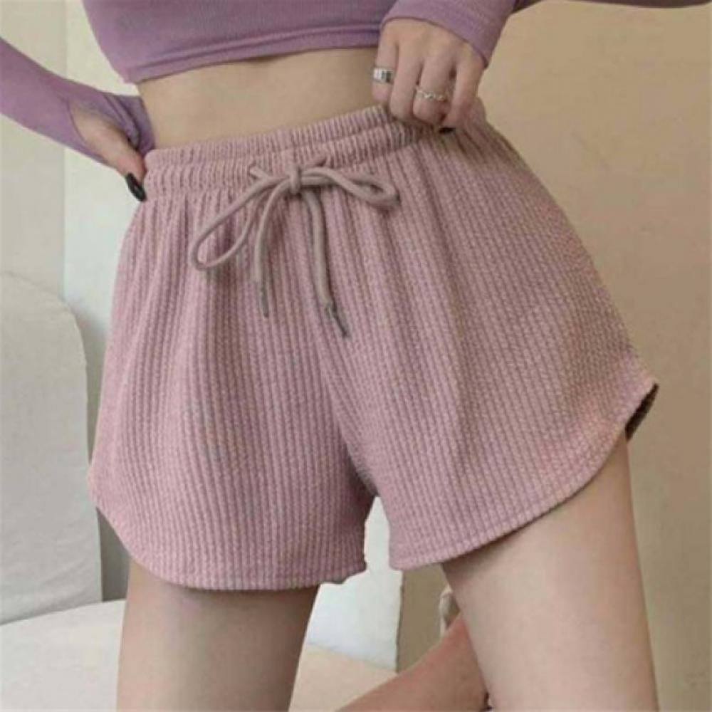 New Arrivals Open Run Women Kitsch Mood Ribbed Solid Color Dolphin Shorts
