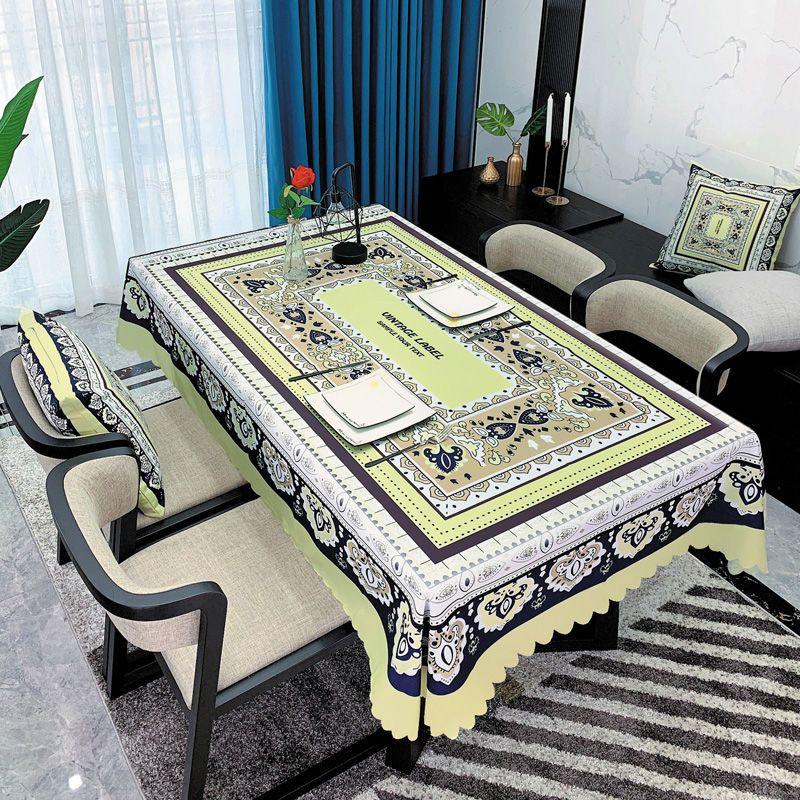 Față de masă în stil minimalist, artă din țesătură, impermeabilă, rezistentă la ulei, lavabilă, măsuță de cafea de uz casnic Față de masă dreptunghiulară