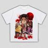 Unisex Demon Slayer Muzan & Upper Demons Red Moon Collage Anime Graphic T-Shirt, Cool Comic Print Casual Streetwear T-shirt