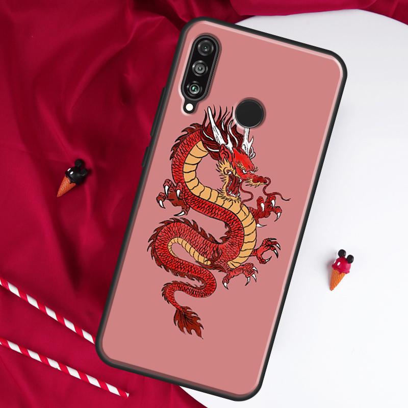Japanese Dragon Style For Huawei Nova Y61 Y70 Y90 Y60 Y72 Y91 12s 12i 11i 7i 8i 9 10 SE P60 Pro P30 P40 Lite Case