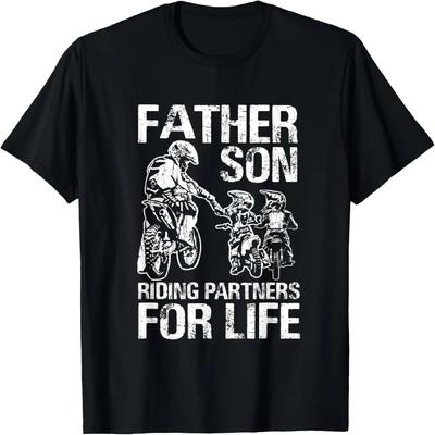 Motocross ercross Brap Dirtbike Vater Sohn Partnerlook Papa T-Shirt
