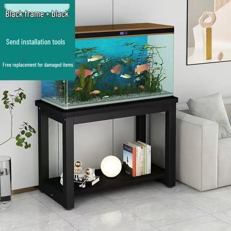 Heavy-Duty Wrought Iron Fish Tank Stand with Cabinet Storage