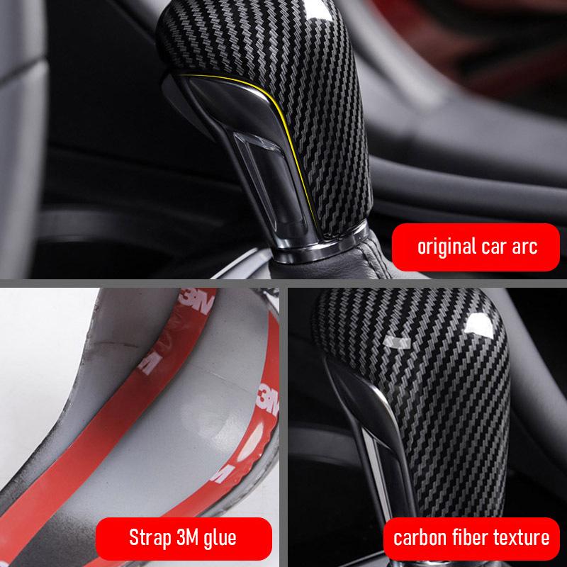 Carbon Car Gear Head Shift Knob Handle Cover Trim Sticker Accessories For Mazda 3 BP Axela CX-30 CX30 CX-50 2019 2020 2021 2022 hrlpv04