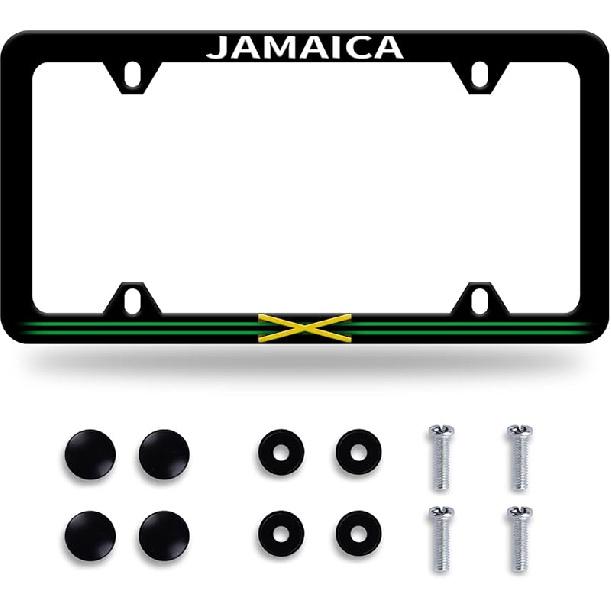 Moon License Plate Frame Starry Sky Moon Phases License Plate Stainless Steel Car Accessory Personalize Funny License Plate Holes Screws Decorative