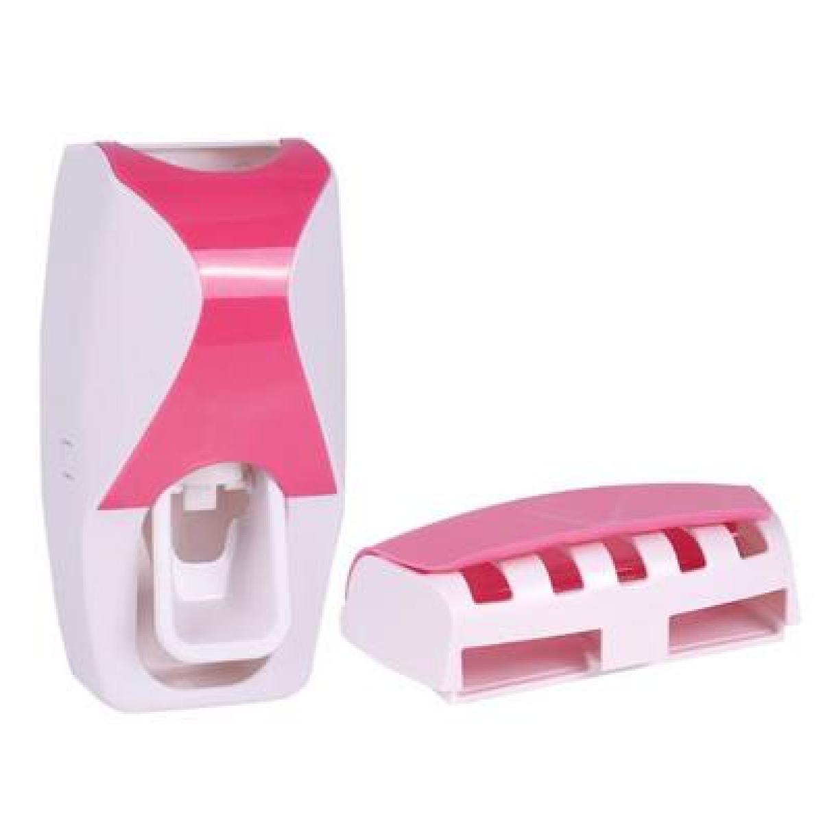 

Автоматический диспенсер для зубной пасты + держатель зубных щеток 5шт 0 розовый