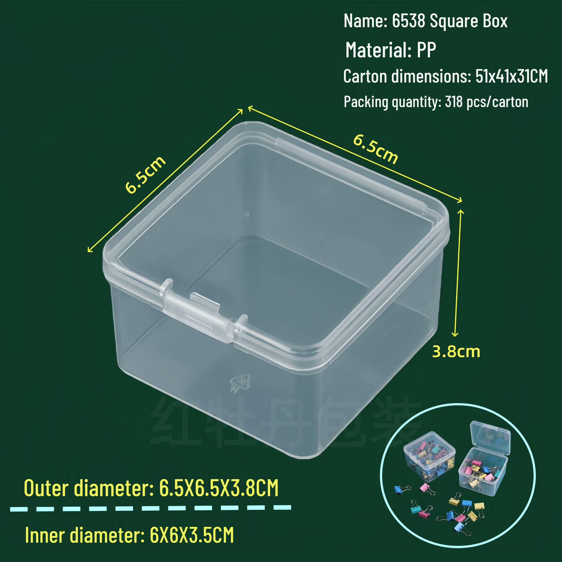 Semi-transparent Flip-top Square Plastic Storage Box for USB Drives