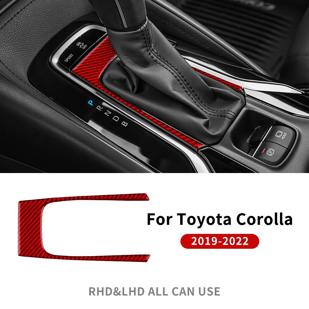 Real Soft Carbon Fiber RHD LHD Sticker For Toyota Corolla 2019 2020 2025 2025 2025 2025 Center Console Gear Shift Accessories