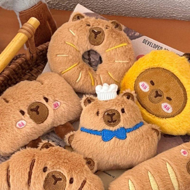 

bookaz [bookaz] Bakery Capybara Keychain Croissant Barra