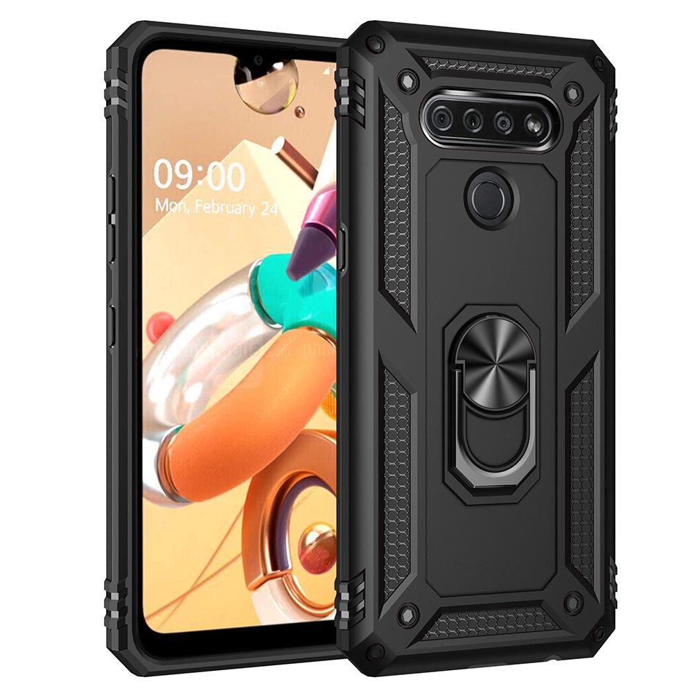 LG Stylo5/K51/K31 Anti-Fall Armor Phone Case with Car Ring Holder