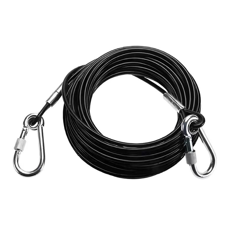 Heavy-Duty Steel Wire Dog Leash Extension, 3m & 6m – Durable, Bite-Resistant Chain for Large Dogs