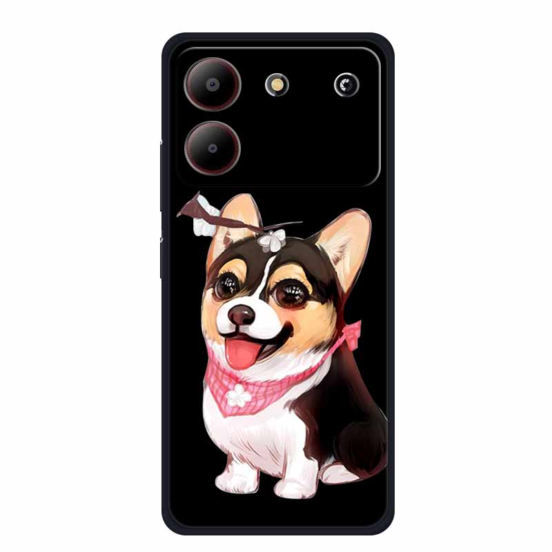 For ZTE Blade A54 Case Cute Cartoon Cat Black Silicone Soft Phone Case For ZTE Blade A54 4G Back Cover Case A 54 6.6" Funda Capa