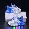 2025 Spring Kids' Light-Up Gradient Mesh Running Shoes – Trendy and Casual for Toddlers and Boys