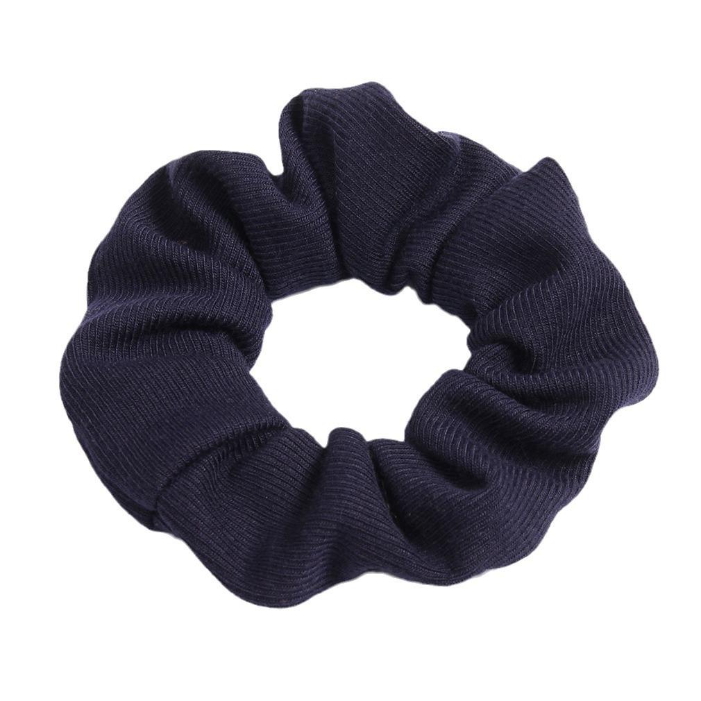 Solid Color Striped Hair Tie for Girls - High Elasticity Ponytail Accessory