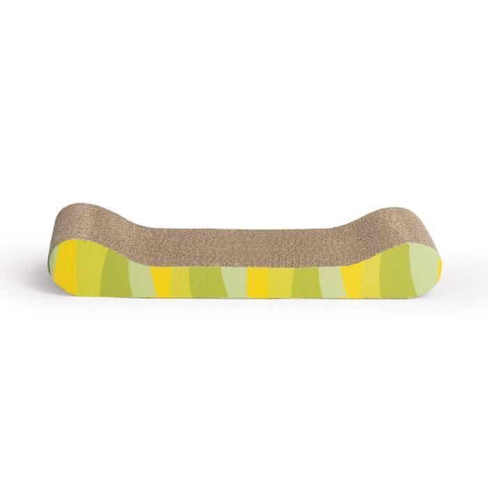 Corrugated Cardboard Scratching Post 49x22x75 Cm Green Zebra