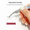 High Precision Diamond Pattern Eyelash Tweezers with Stainless Steel Fiber Tip