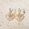 1 Pair Fashion Square Zirconia Dangle Earrings for Women Jewelry Wedding Party Accessories