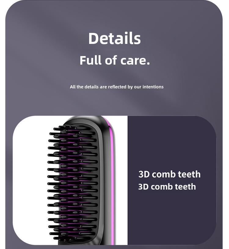 Portable LCD Ceramic Ion Hair Straightener & Curler Comb