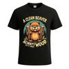 Ein sauberes Biber immer bekommt Grafik Herren T-Shirt Lustig Neuheit Party Geschenk T-Shirt Top