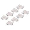 8PCS L Shaped LED Light Strip Connectors 4 Pin 10mm Transparent Gapless Solderless COB LED Adapter