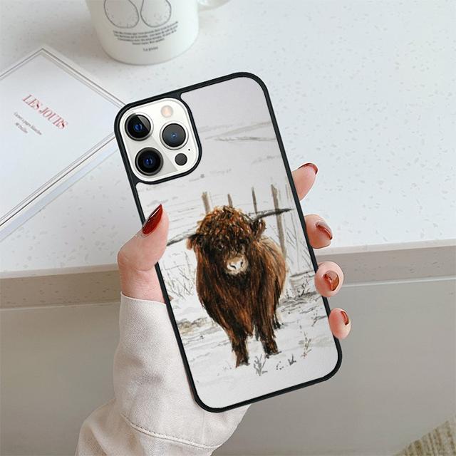 Highland Cows Phone Case For iPhone 17 Air 14 15 16 13 12 Cover For Apple 14 15 16 Pro Max 6S Plus Coque