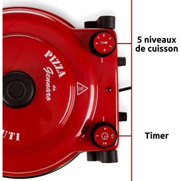 Four À Pizza - ARIETE - 919 - Température Maximale 400°C - 1200W - Plaque Réfractaire 32 Cm