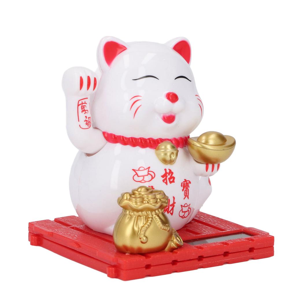 Szczęśliwy Kot Machający Ramię Żywy Piękny Chiński Kot Słoneczny Kot Fortune Statuetka Dekoracja do Dekorowania