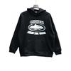 Mens Oversized Hooded Sweatshirt With Distressed Letter Print Cotton Blend Loose Fit Casual Streetwear