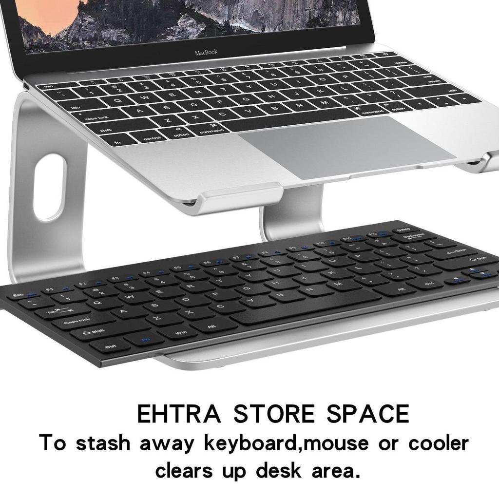 M-Shaped Laptop Cooling Stand with Desktop Riser