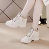 Inner Heightening Women's Shoes Autumn and Winter New Casual Shoes Elastic Band Wedge Heel Travel Shoes Short Martin Boots Women