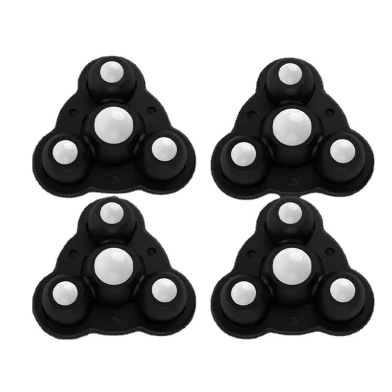 Neues 4-teiliges selbstklebendes Typ Mute Ball Universalrad 300 kg 4 Kugeln Möbelrollen Räder Edelstahlrad 360° Drehung