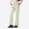 Li Ning Solid Color Mid Waist Breathable Versatile Flared Sports Long Pants Women Bottoms Gravel-White-Gray AYKV720-6