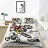 Cool Motorcycle Rider Duvet Cover Set,Extreme Sport Autocycle Comforter Cover With Pillowcase Graffiti Microfiber Quilt Cover
